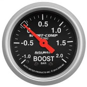 AutoMeter Body AutoMeter 3303-M2 - GAUGE, VAC/BOOST, 2 1/16", -1 - +2 BAR, MECHANICAL, SPORT-COMP