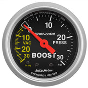 AutoMeter 3303 - GAUGE, VAC/BOOST, 2 1/16", 30INHG-30PSI, MECHANICAL, SPORT-COMP 3