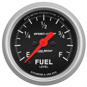 AutoMeter 3310 - GAUGE, FUEL LEVEL, 2 1/16", 0-280O PROGRAMMABLE, SPORT-COMP 3
