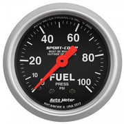 AutoMeter 3312 - GAUGE, FUEL PRESSURE, 2 1/16", 100PSI, MECHANICAL, SPORT-COMP 4