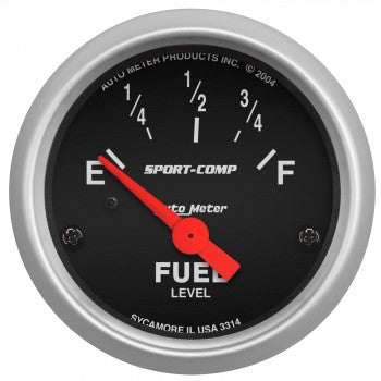 AutoMeter 3314 - GAUGE, FUEL LEVEL, 2 1/16", 0OE TO 90OF, ELEC, SPORT-COMP 4