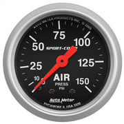 AutoMeter 3320 - GAUGE, AIR PRESS, 2 1/16", 150PSI, MECHANICAL, SPORT-COMP 3