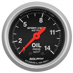 AutoMeter 3322-J - GAUGE, OIL PRESSURE, 2 1/16", 14KG/CM2, MECHANICAL, SPORT-COMP 4