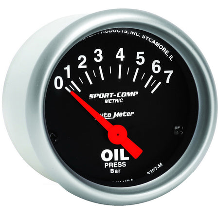 AutoMeter 3327-M - GAUGE, OIL PRESSURE, 2 1/16", 7 BAR, ELECTRIC, SPORT-COMP 5