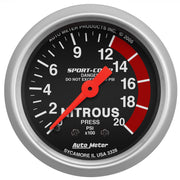 AutoMeter 3328 - GAUGE, NITROUS PRESSURE, 2 1/16", 2000PSI, MECHANICAL, SPORT-COMP 3