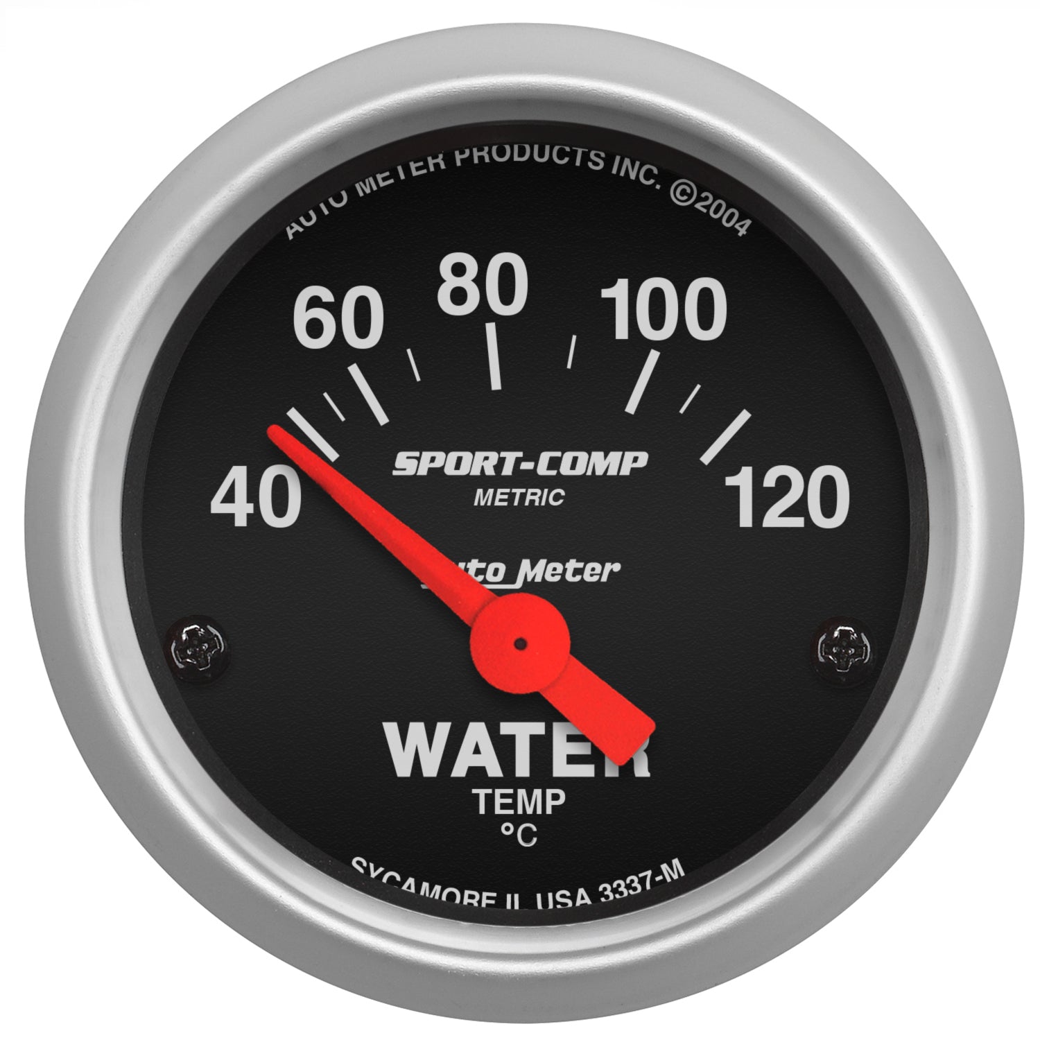 AutoMeter 3337-M - GAUGE, WATER TEMP, 2 1/16", 40-120?C, ELECTRIC, SPORT-COMP 3
