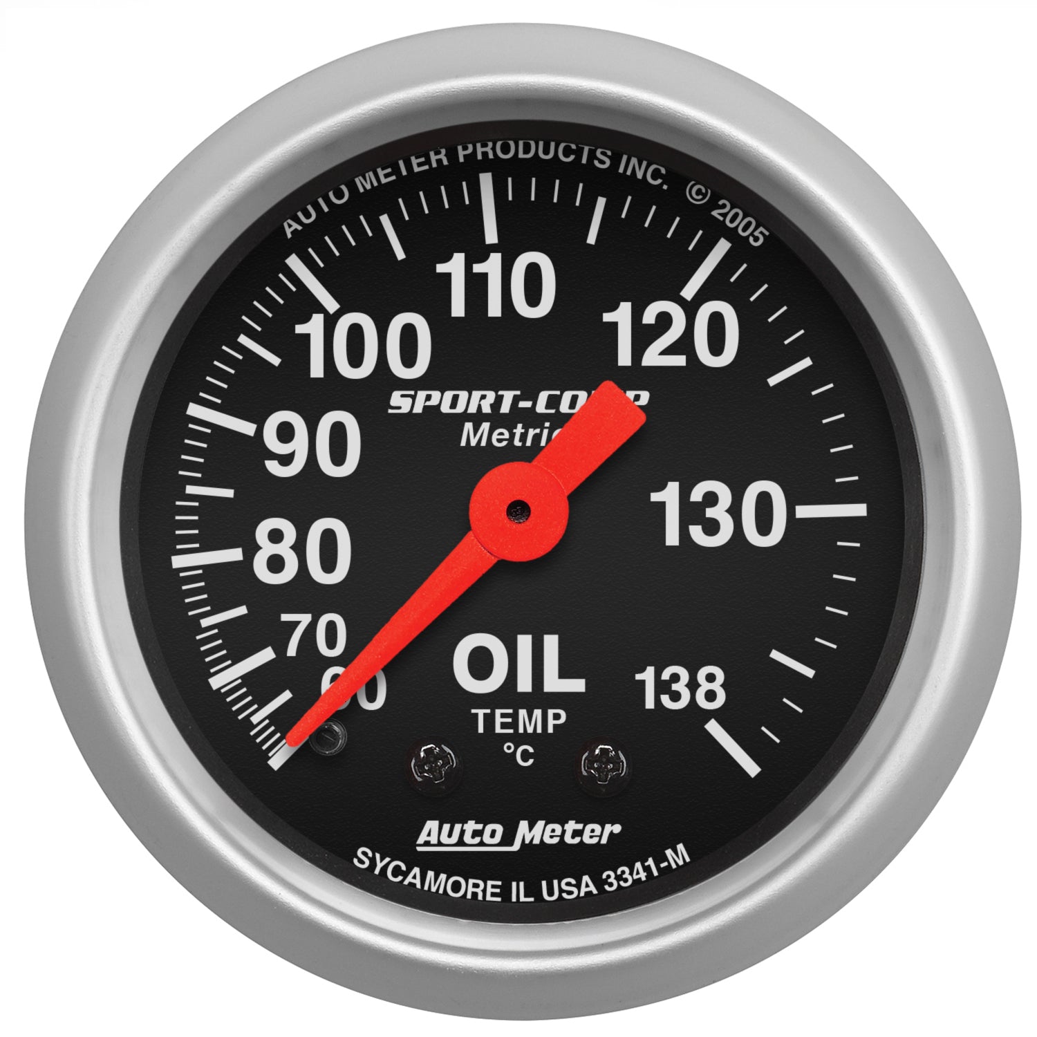 AutoMeter 3341-M - GAUGE, OIL TEMP, 2 1/16", 60-140?C, MECHANICAL, SPORT-COMP 3
