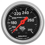AutoMeter 3341 - GAUGE, OIL TEMP, 2 1/16", 140-280?F, MECHANICAL, SPORT-COMP 3