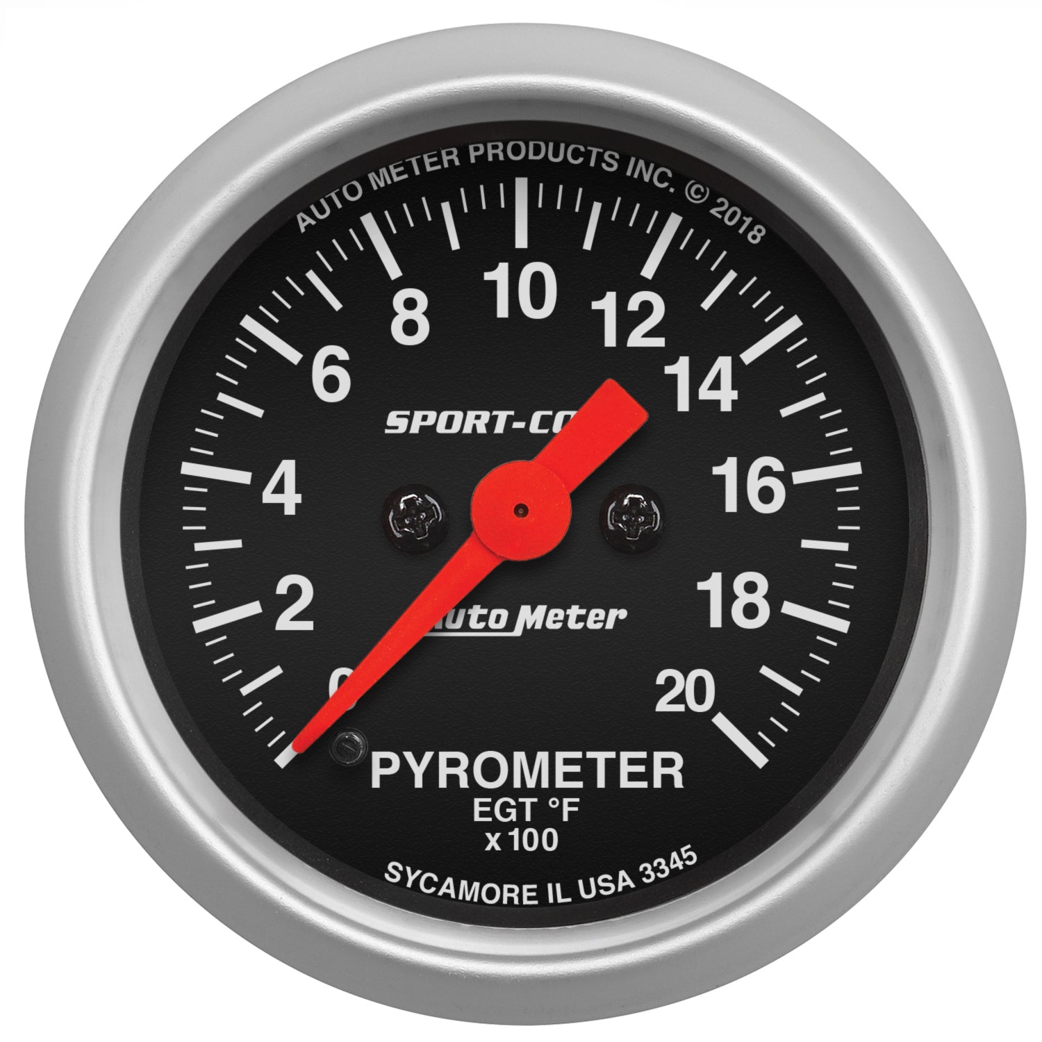AutoMeter 3345 - GAUGE, PYROMETER (EGT), 2 1/16", 2000?F, DIGITAL STEPPER MOTOR, SPORT-COMP 3