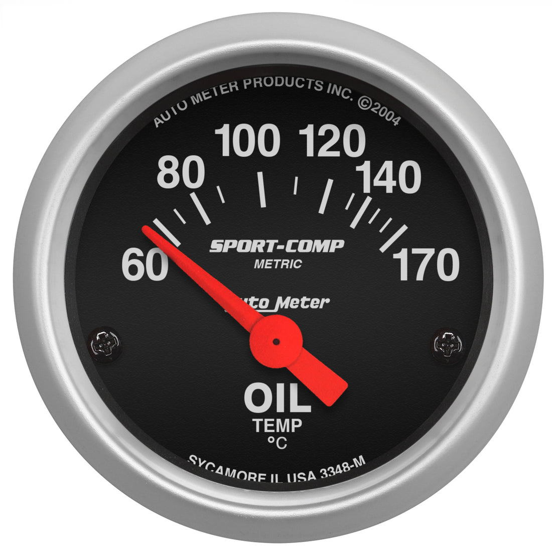 AutoMeter 3348-M - GAUGE, OIL TEMP, 2 1/16", 60-170?F, ELECTRIC, SPORT-COMP 3
