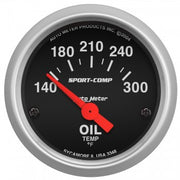 AutoMeter 3348 - GAUGE, OIL TEMP, 2 1/16", 140-300?F, ELECTRIC, SPORT-COMP 4