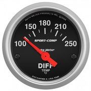 AutoMeter 3349 - GAUGE, DIFFERENTIAL TEMP, 2 1/16", 100-250?F, ELECTRIC, SPORT-COMP 4