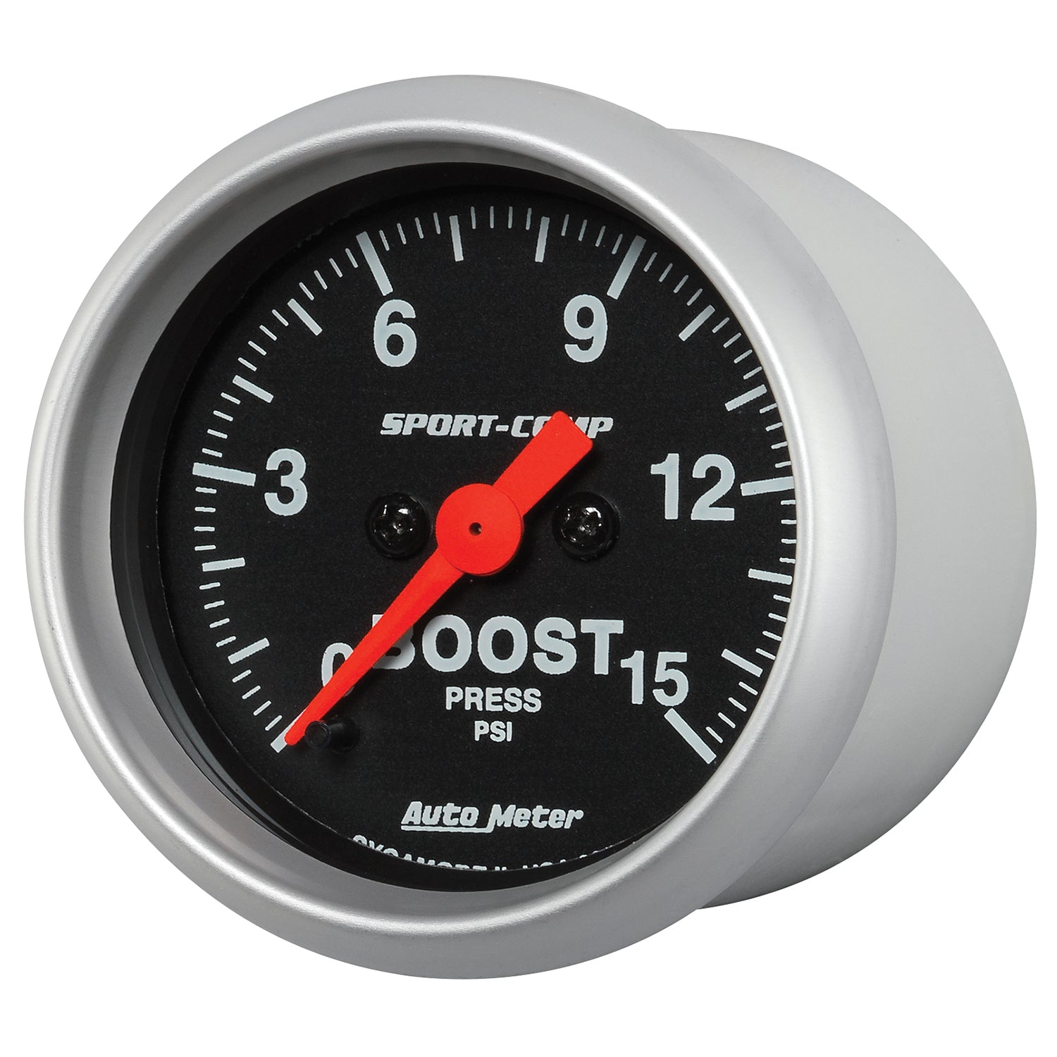 AutoMeter 3350 - GAUGE, BOOST, 2 1/16", 15PSI, DIGITAL STEPPER MOTOR, SPORT-COMP 4