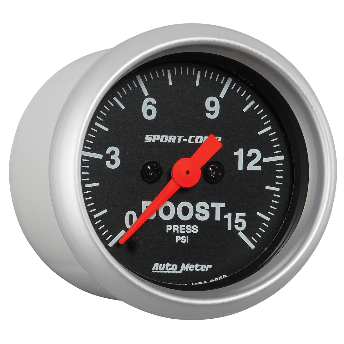 AutoMeter 3350 - GAUGE, BOOST, 2 1/16", 15PSI, DIGITAL STEPPER MOTOR, SPORT-COMP 5