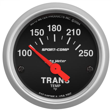 AutoMeter 3357 - GAUGE, TRANSMISSION TEMP, 2 1/16", 100-250?F, ELECTRIC, SPORT-COMP 3