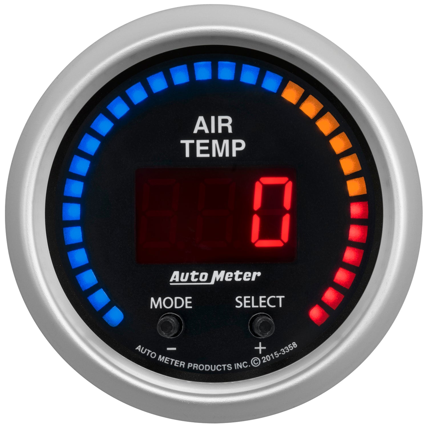 AutoMeter 3358 - GAUGE, AIR TEMP, DUAL, 2 1/16", 0-300?F, DIGITAL, SPORT-COMP 4