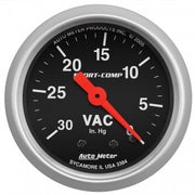 AutoMeter 3384 - GAUGE, VACUUM, 2 1/16", 30INHG, MECHANICAL, SPORT-COMP 4