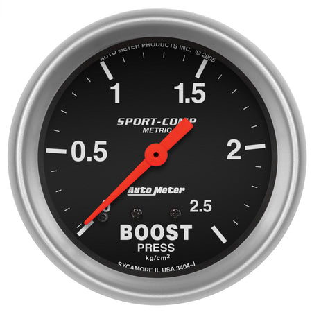 AutoMeter 3404-J - GAUGE, BOOST, 2 5/8", 2.5KG/CM2, MECHANICAL, SPORT-COMP 3