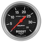 AutoMeter 3404 - GAUGE, BOOST, 2 5/8", 35PSI, MECHANICAL, SPORT-COMP 3