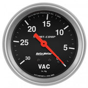 AutoMeter 3484 - GAUGE, VACUUM, 2 5/8", 30INHG, MECHANICAL, SPORT-COMP 4