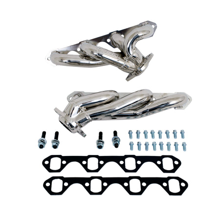 BBK Performance Parts 35100 - 1987-1995 FORD F150 302 1-5/8 SHORTY HEADERS (POLISHED SILVER CERAMIC) 1