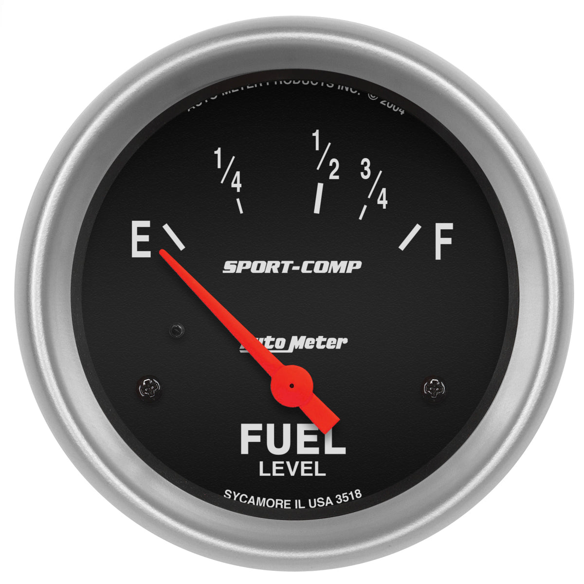 AutoMeter 3518 - GAUGE, FUEL LEVEL, 2 5/8", 16OE TO 158OF, ELEC, SPORT-COMP 3