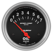 AutoMeter 3522-M - GAUGE, OIL PRESSURE, 2 5/8", 7 BAR, ELECTRIC, SPORT-COMP 3