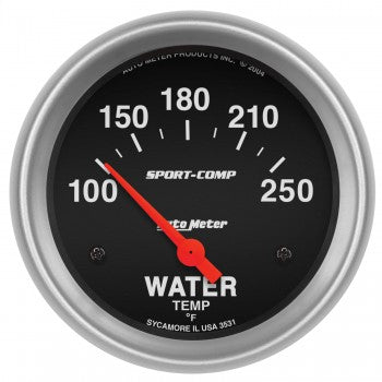 AutoMeter 3531 - GAUGE, WATER TEMP, 2 5/8", 100-250?F, ELECTRIC, SPORT-COMP 4