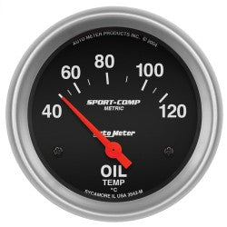 AutoMeter 3542-M - GAUGE, OIL TEMP, 2 5/8", 40-120?F, ELECTRIC, SPORT-COMP 4
