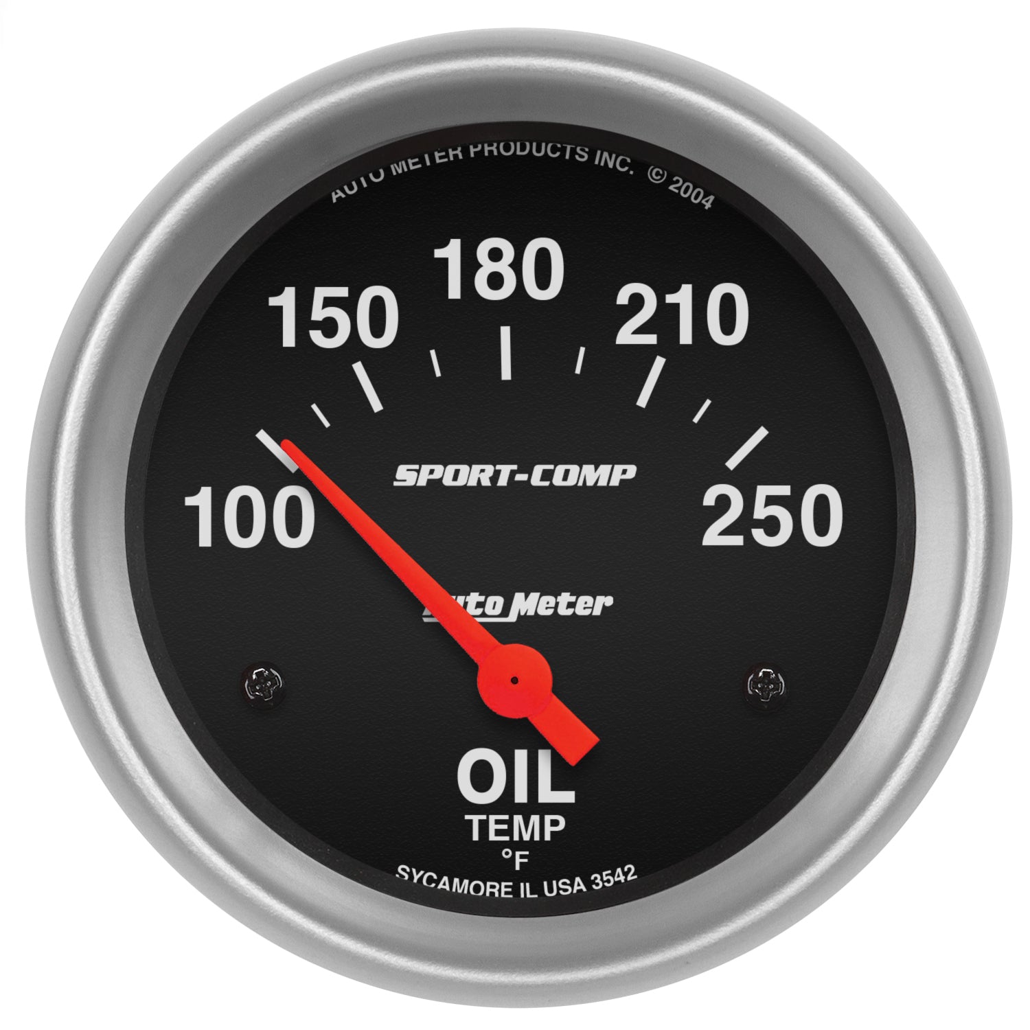 AutoMeter 3542 - GAUGE, OIL TEMP, 2 5/8", 100-250?F, ELECTRIC, SPORT-COMP 3