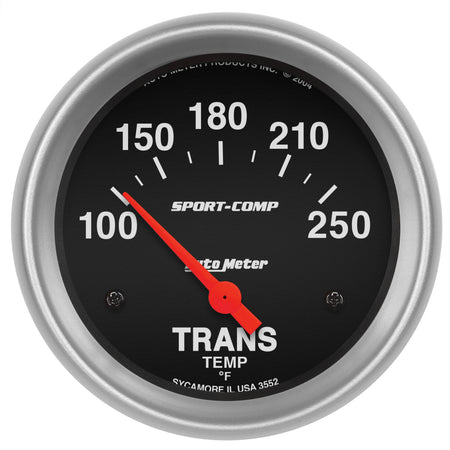 AutoMeter 3552 - GAUGE, TRANSMISSION TEMP, 2 5/8", 100-250?F, ELECTRIC, SPORT-COMP 3