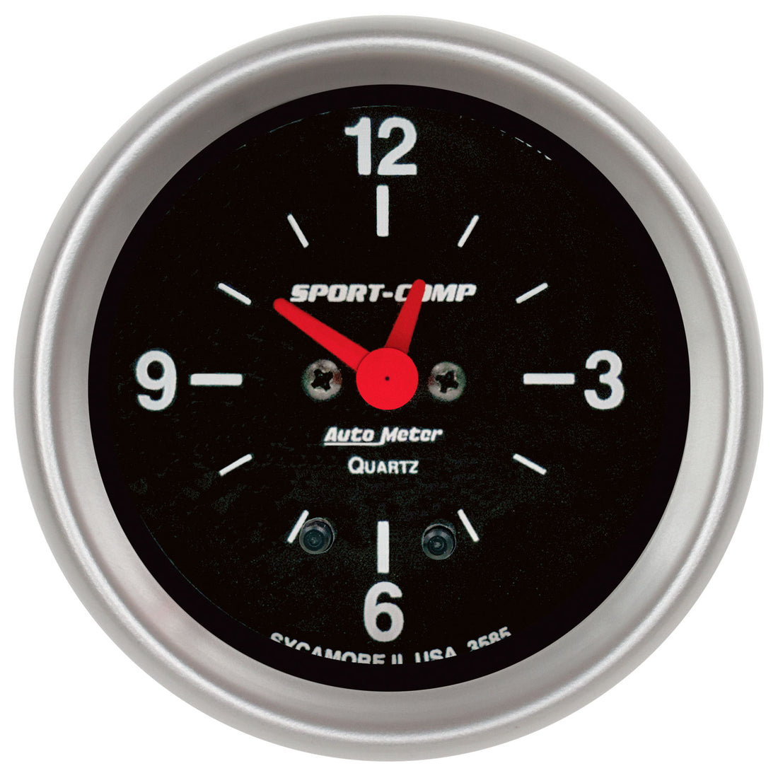AutoMeter 3585 - GAUGE, CLOCK, 2 5/8", 12HR, ANALOG, SPORT-COMP 3