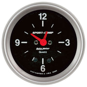 AutoMeter 3585 - GAUGE, CLOCK, 2 5/8", 12HR, ANALOG, SPORT-COMP 3