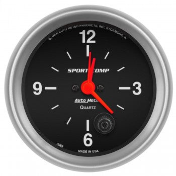 AutoMeter 3585 - GAUGE, CLOCK, 2 5/8", 12HR, ANALOG, SPORT-COMP 4