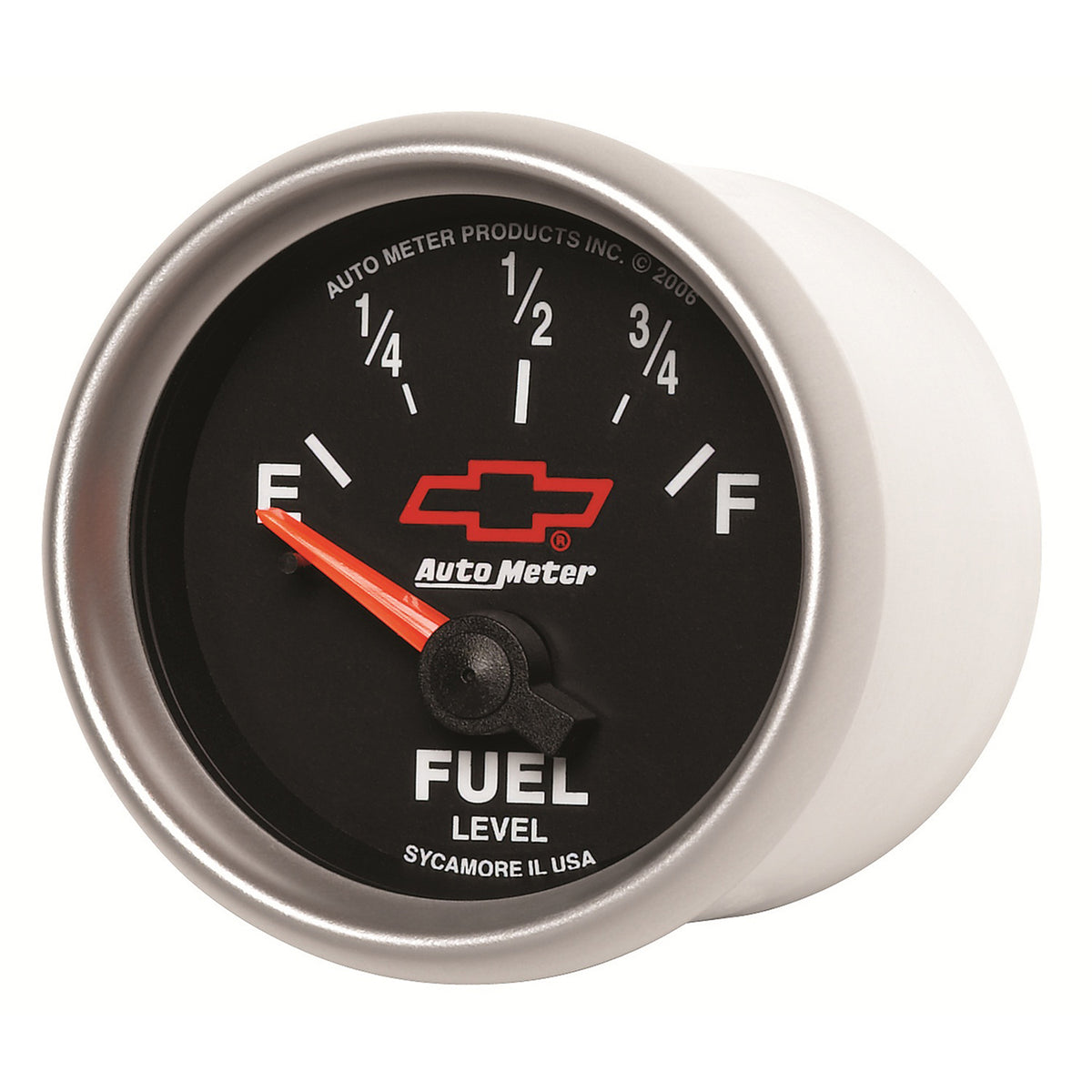 AutoMeter 3613-00406 - GAUGE, FUEL LEVEL, 2 1/16", 0OE TO 90OF, ELEC, CHEVY RED BOWTIE, BLACK 4