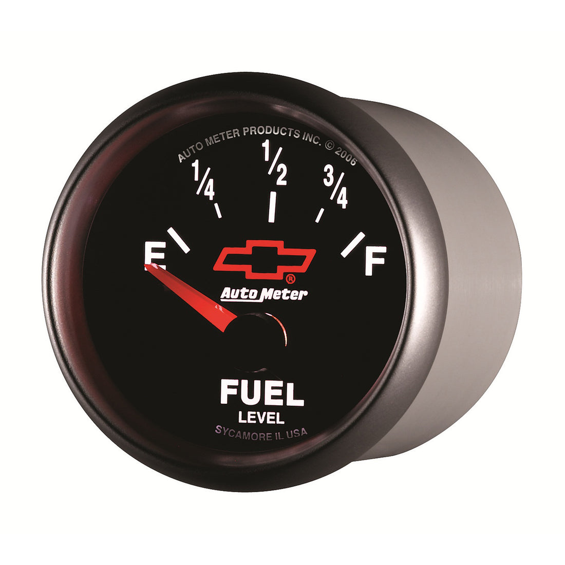 AutoMeter 3613-00406 - GAUGE, FUEL LEVEL, 2 1/16", 0OE TO 90OF, ELEC, CHEVY RED BOWTIE, BLACK 5