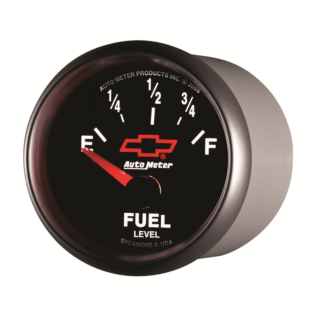 AutoMeter 3613-00406 - GAUGE, FUEL LEVEL, 2 1/16", 0OE TO 90OF, ELEC, CHEVY RED BOWTIE, BLACK 5