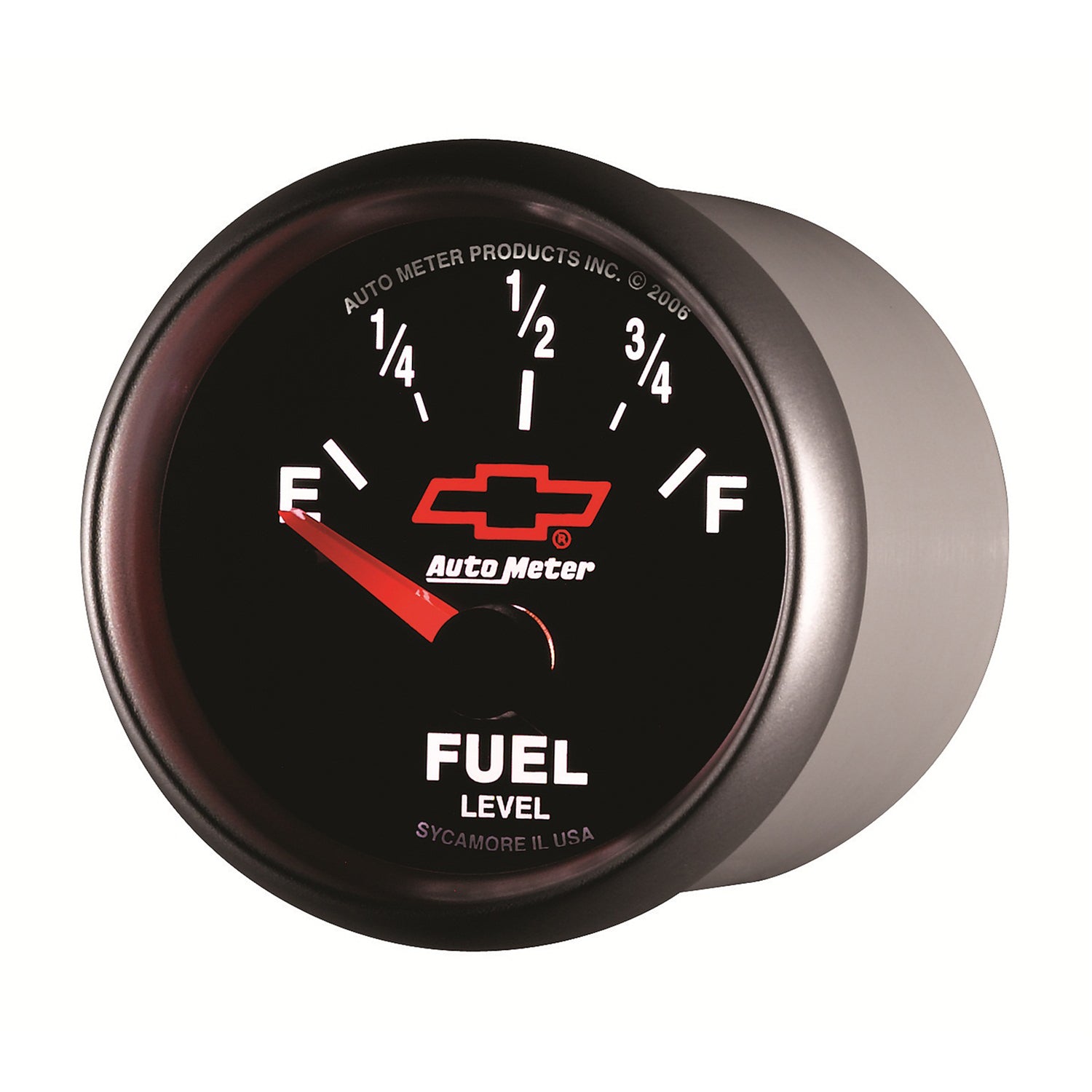 AutoMeter 3613-00406 - GAUGE, FUEL LEVEL, 2 1/16", 0OE TO 90OF, ELEC, CHEVY RED BOWTIE, BLACK 5