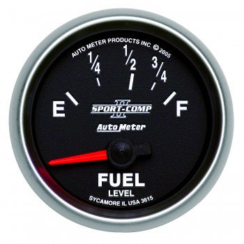 AutoMeter 3615 - GAUGE, FUEL LEVEL, 2 1/16", 73OE TO 10OF, ELEC, SPORT-COMP II 4