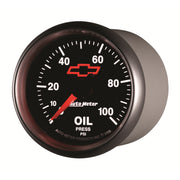 AutoMeter 3621-00406 - GAUGE, OIL PRESSURE, 2 1/16", 100PSI, MECHANICAL, CHEVY RED BOWTIE, BLACK 5