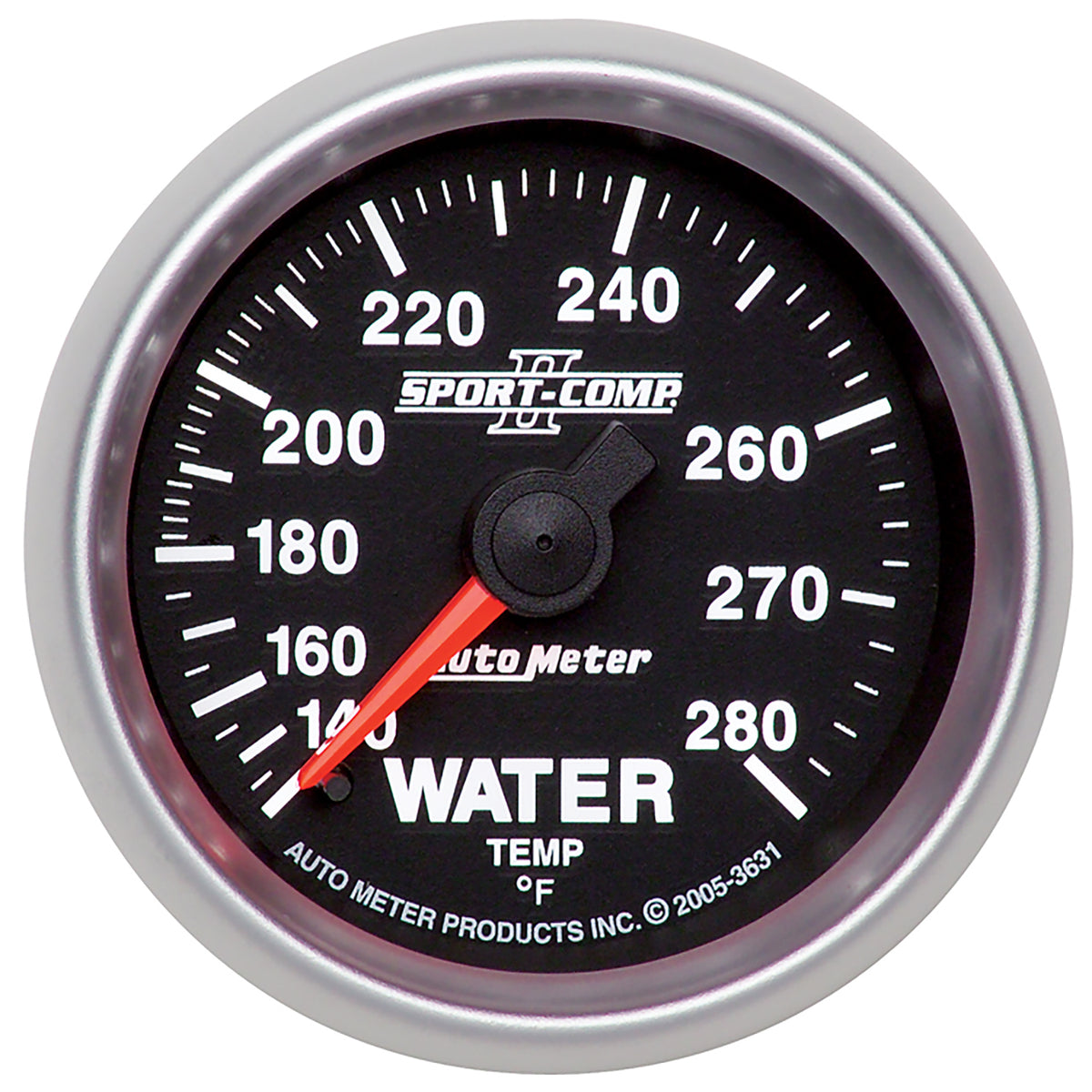 AutoMeter 3631 - GAUGE, WATER TEMP, 2 1/16", 140-280?F, MECHANICAL, SPORT-COMP II 3