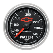 AutoMeter 3632-00406 - GAUGE, WATER TEMP, 2 1/16", 120-240?F, MECHANICAL, CHEVY RED BOWTIE, BLACK 4
