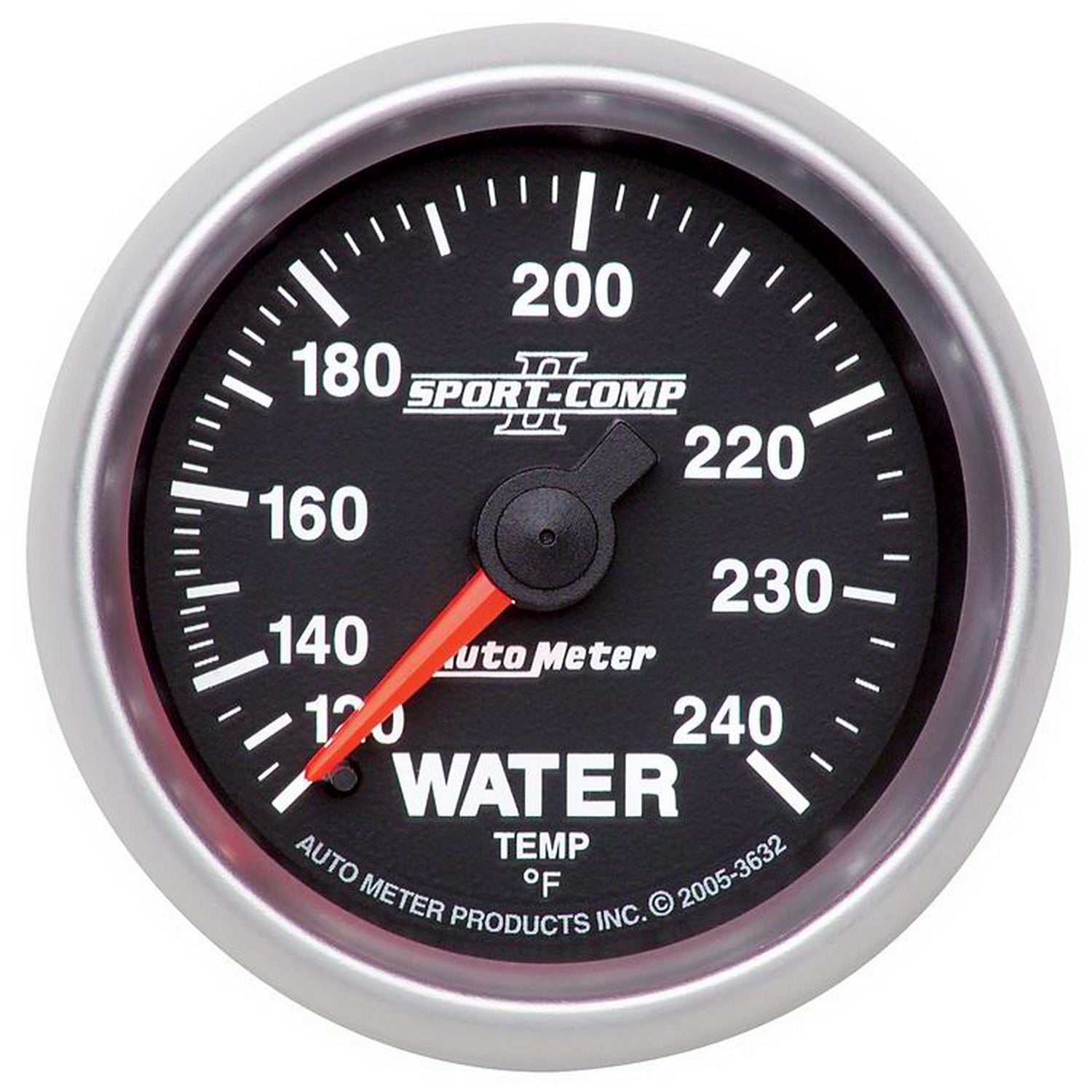 AutoMeter 3632 - GAUGE, WATER TEMP, 2 1/16", 120-240?F, MECHANICAL, SPORT-COMP II 3