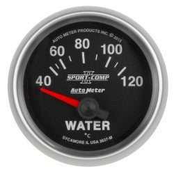AutoMeter 3637-M - GAUGE, WATER TEMP, 2 1/16", 40-120?C, ELECTRIC, SPORT-COMP II 4