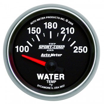 AutoMeter 3637 - GAUGE, WATER TEMP, 2 1/16", 100-250?F, ELECTRIC, SPORT-COMP II 4