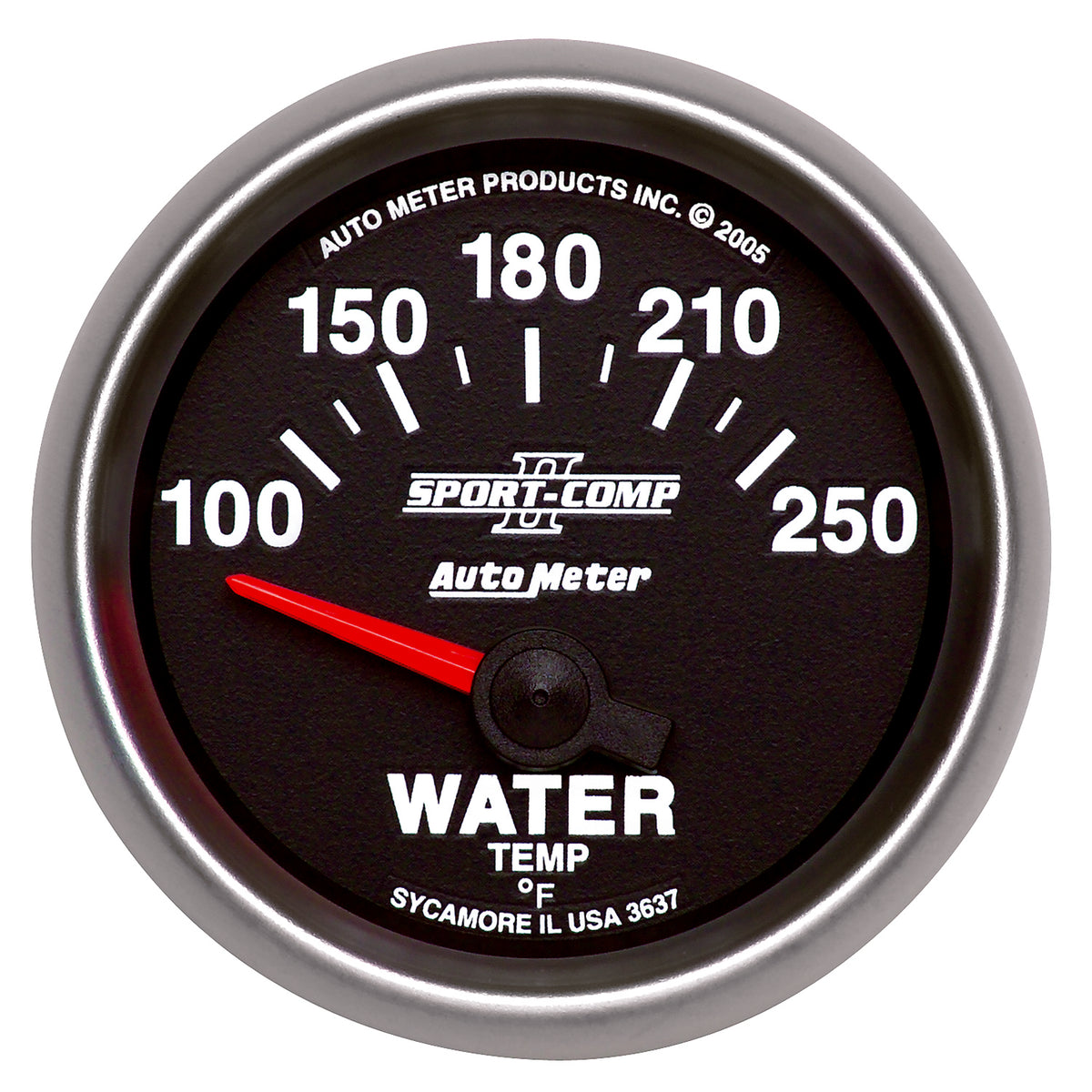 AutoMeter 3637 - GAUGE, WATER TEMP, 2 1/16", 100-250?F, ELECTRIC, SPORT-COMP II 3