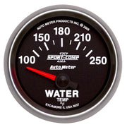 AutoMeter 3637 - GAUGE, WATER TEMP, 2 1/16", 100-250?F, ELECTRIC, SPORT-COMP II 3