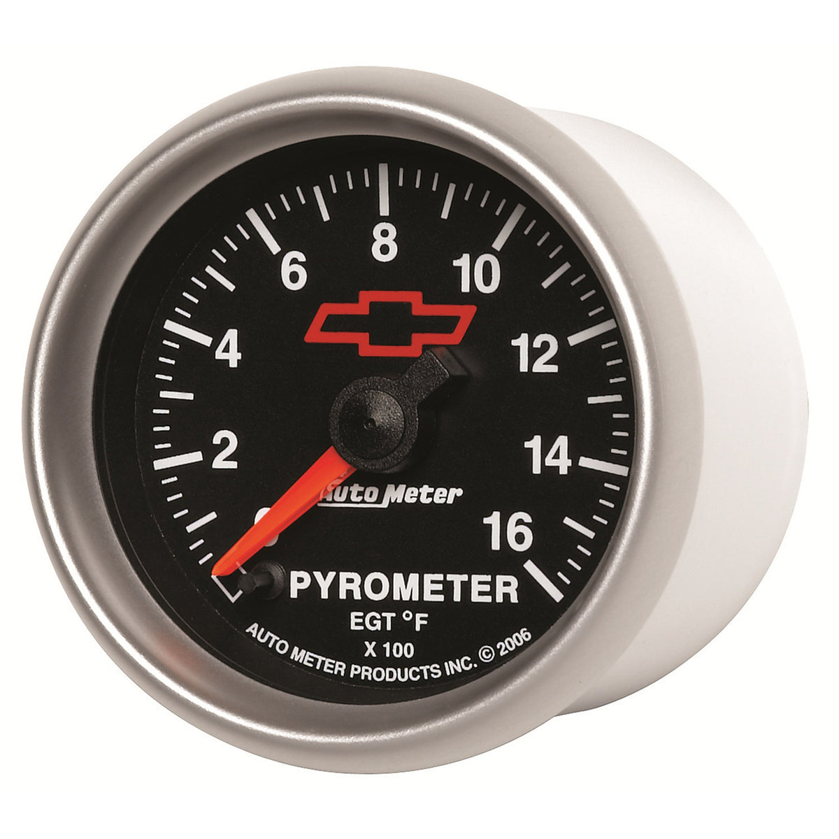 AutoMeter 3644-00406 - GAUGE, PYROMETER (EGT), 2 1/16", 1600?F, STEPPER MOTOR, CHEVY RED BOWTIE, BLACK 4