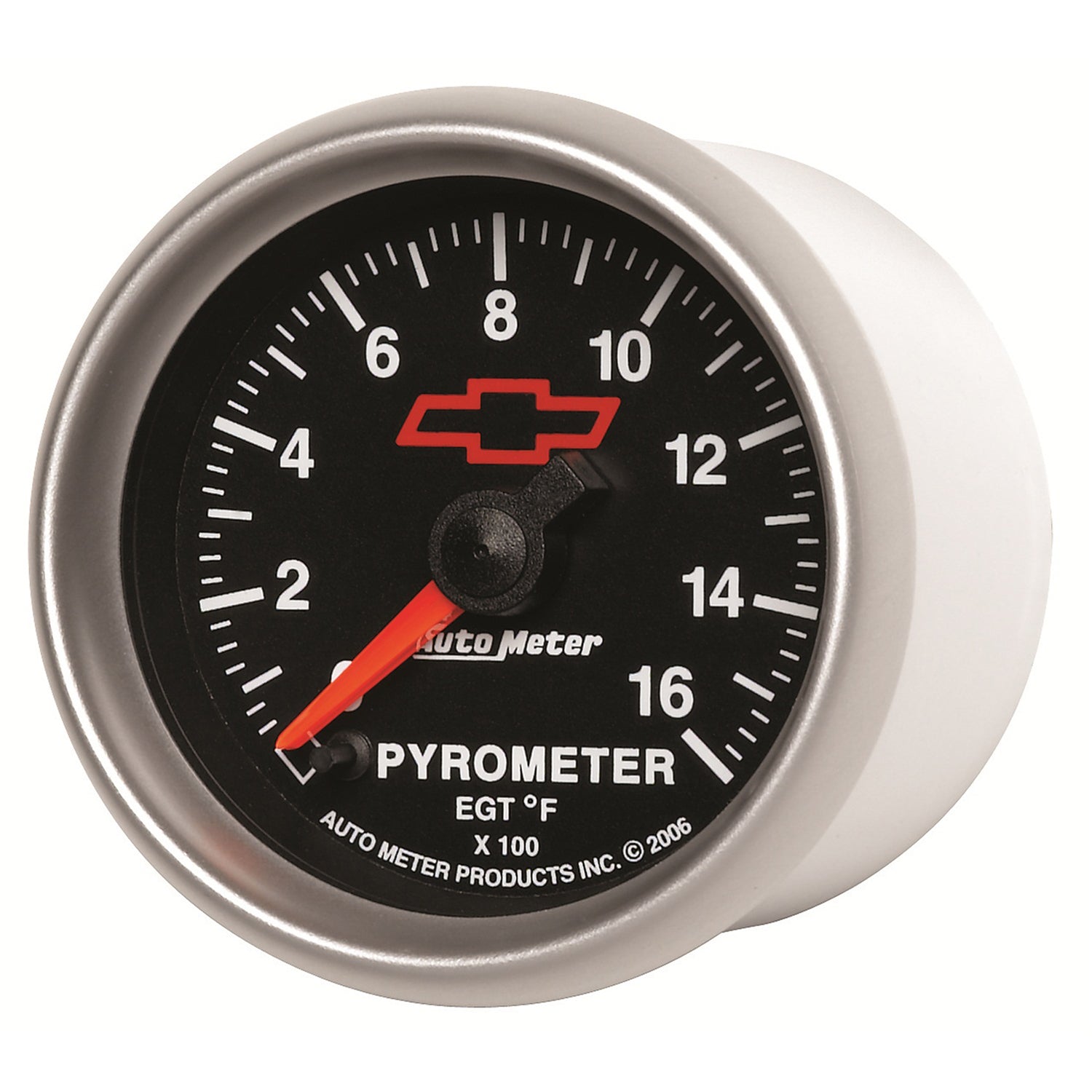 AutoMeter 3644-00406 - GAUGE, PYROMETER (EGT), 2 1/16", 1600?F, STEPPER MOTOR, CHEVY RED BOWTIE, BLACK 4