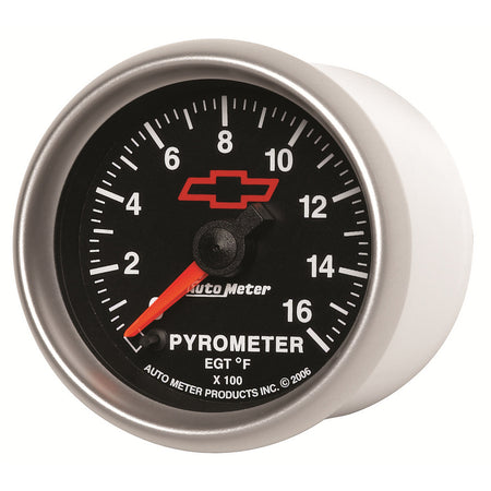 AutoMeter 3644-00406 - GAUGE, PYROMETER (EGT), 2 1/16", 1600?F, STEPPER MOTOR, CHEVY RED BOWTIE, BLACK 4